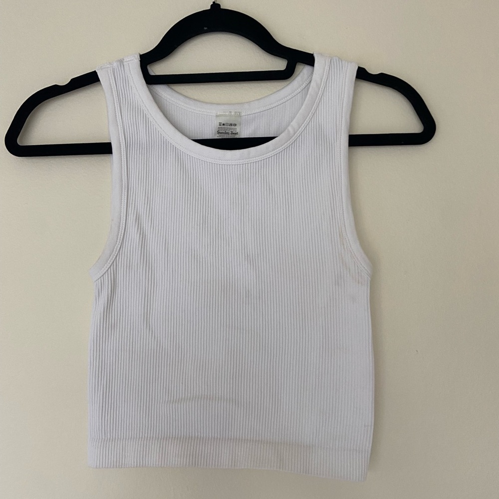 Aritzia Sunday Best White Tank